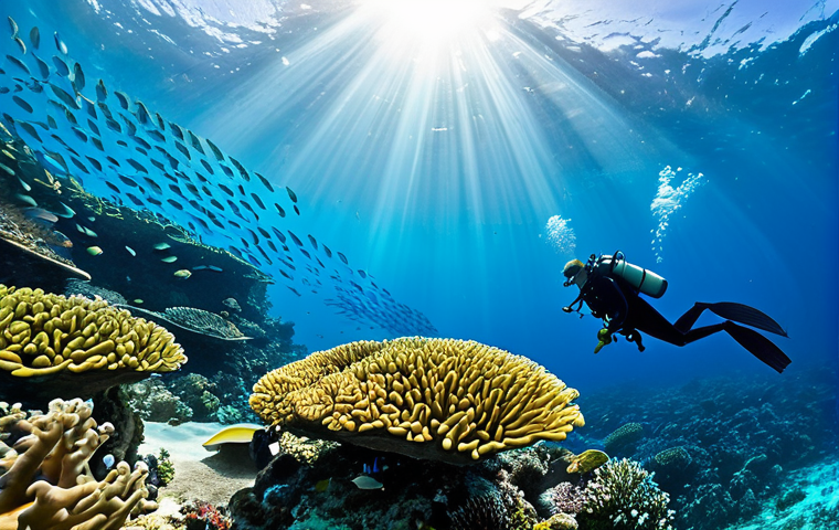 심해 생태계 보호를 위한 법적 제도 - Marine Protected Area**
"A vibrant coral reef within a Marine Protected Area (MPA), teeming with co...
