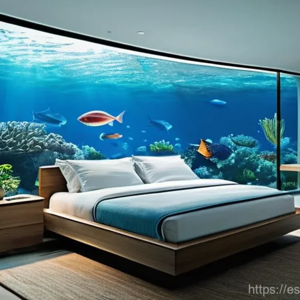 심해 식민지 구상과 기후 변화의 연관성 - **Prompt: "An ultra-modern, spherical underwater habitat nestled within a vibrant, healthy coral ree...