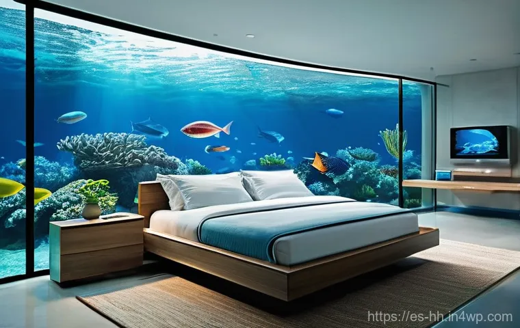 심해 식민지 구상과 기후 변화의 연관성 - **Prompt: "An ultra-modern, spherical underwater habitat nestled within a vibrant, healthy coral ree...